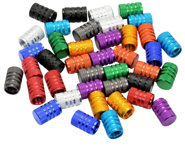 40pcs Schrader Tire Valve Caps, Knurled Style – Domain Cycling